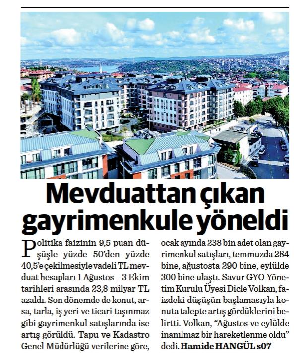 Mevduattan çıkan gayrimenkule yöneldi