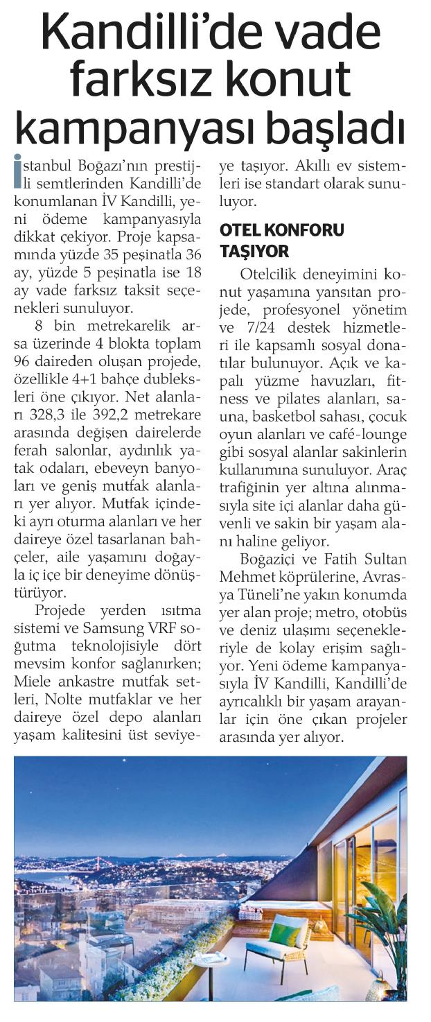 KANDİLLİ'DE VADE FARKSIZ KONUT KAMPANYASI BAŞLADI